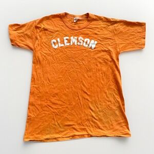 Clemson Tigers‎ Shirt Mens M Russell Athletic Vintage 70s Flocked Letters